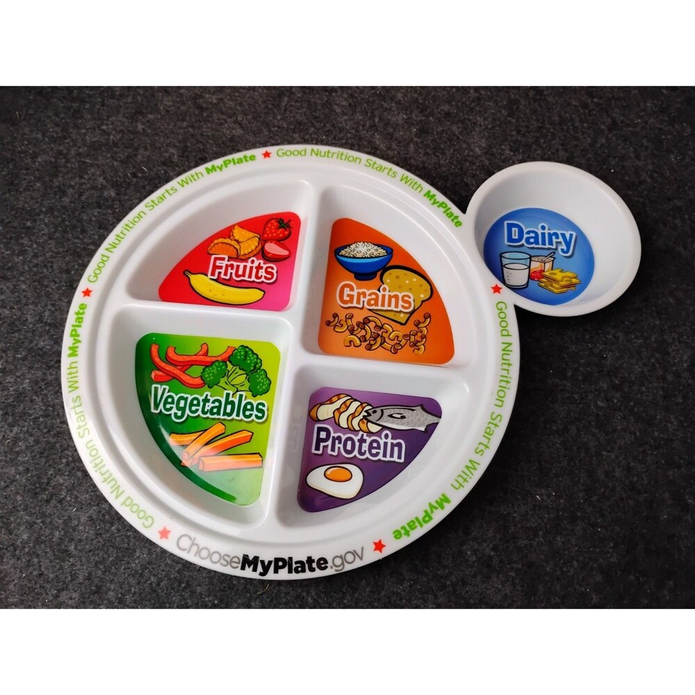 Good Nutrition 5 Section Divided Dish Children’s ‘My Plate’ BPA Free Plastic